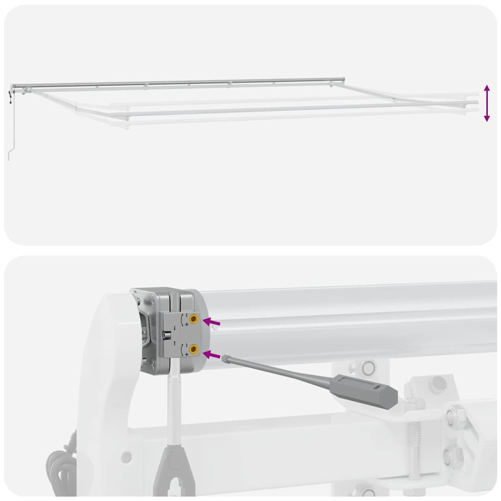 Ausziehbare Markise Grün und Weiß 600 x 300 cm