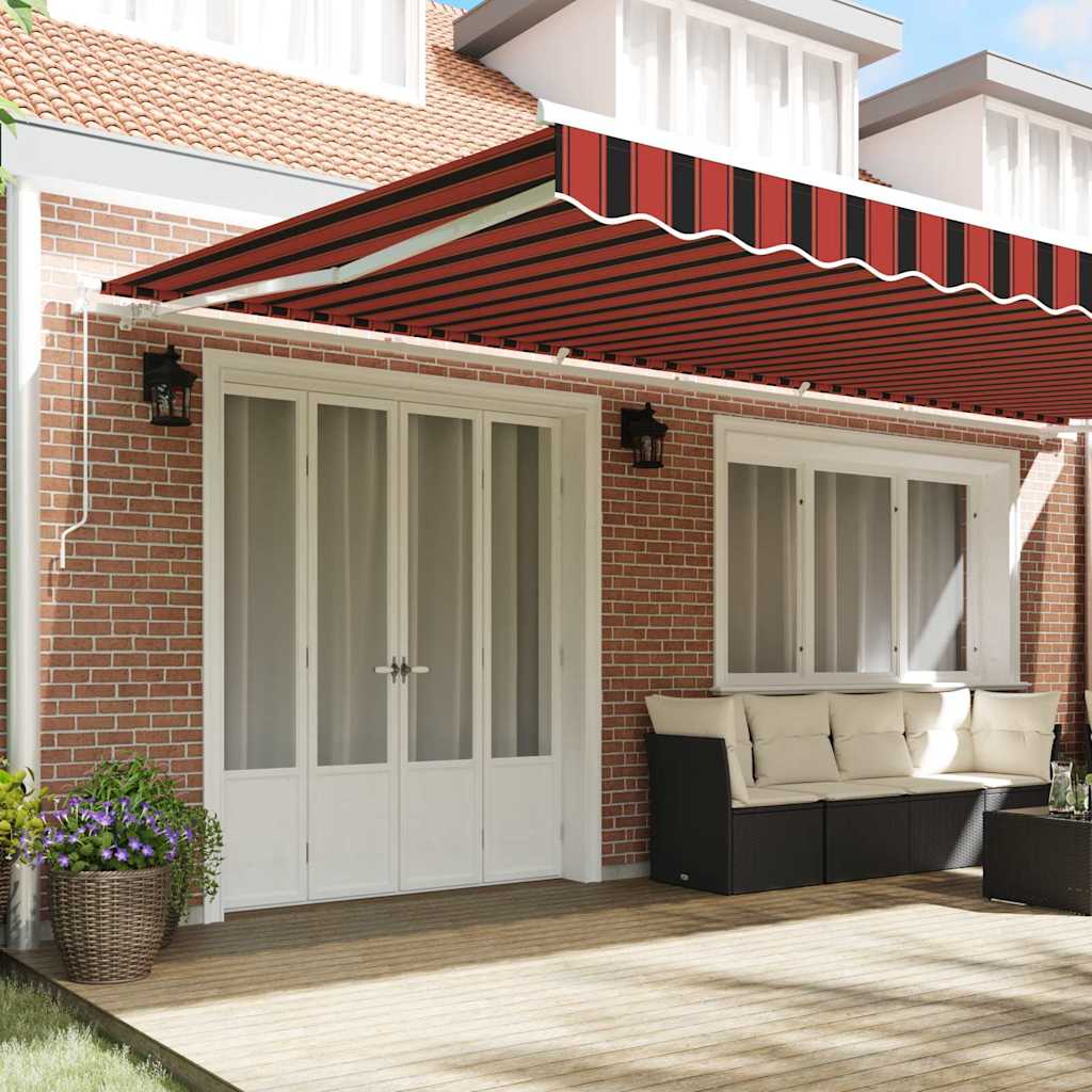 Ausziehbare Markise Orange und Braun 600 x 350 cm