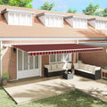 Ausziehbare Markise Orange und Braun 600 x 350 cm