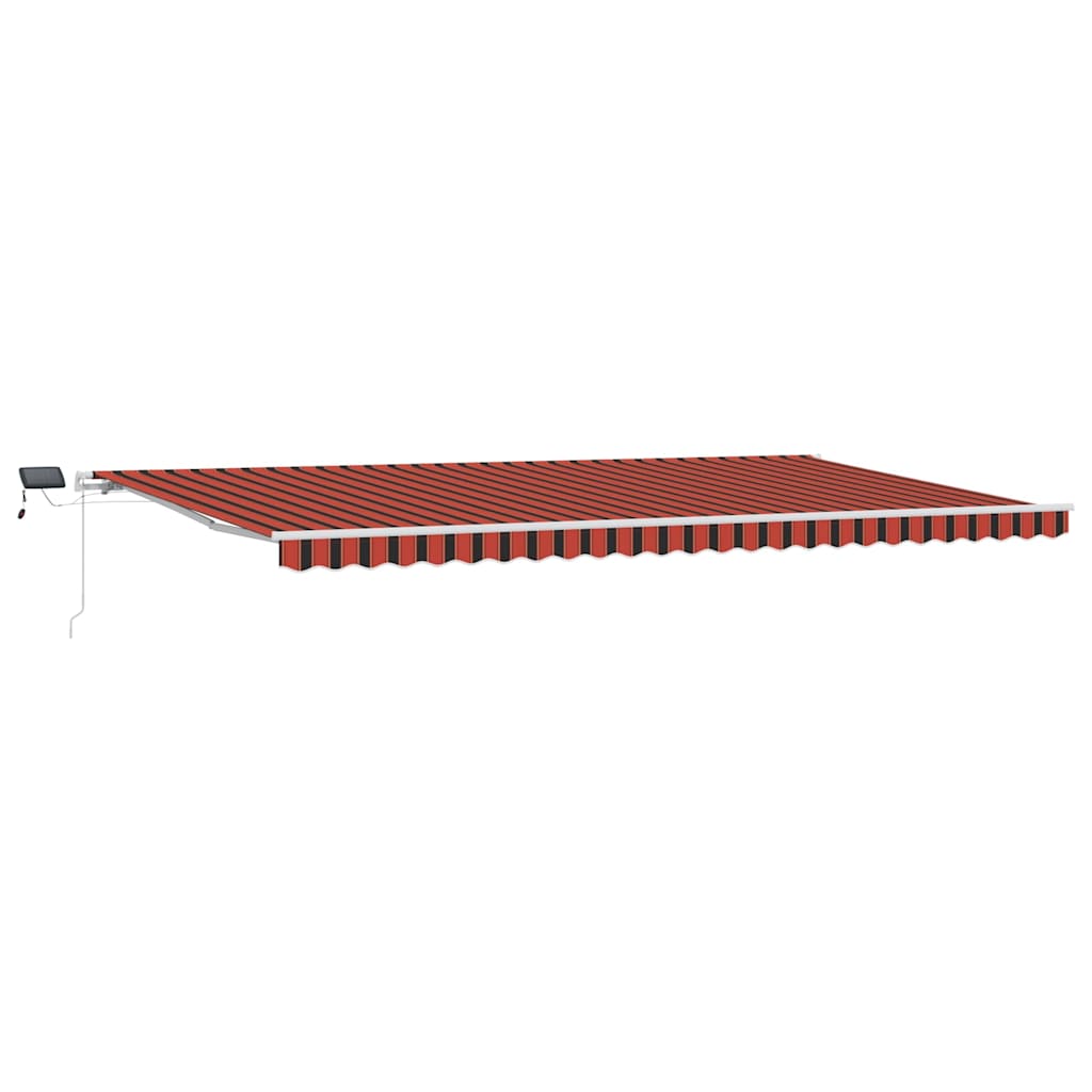 Ausziehbare Markise Orange und Braun 600 x 350 cm