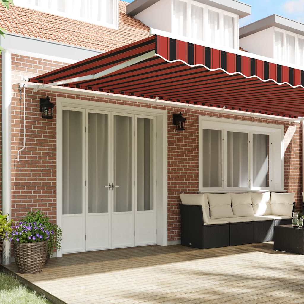 Ausziehbare Markise Orange und Braun 600 x 350 cm