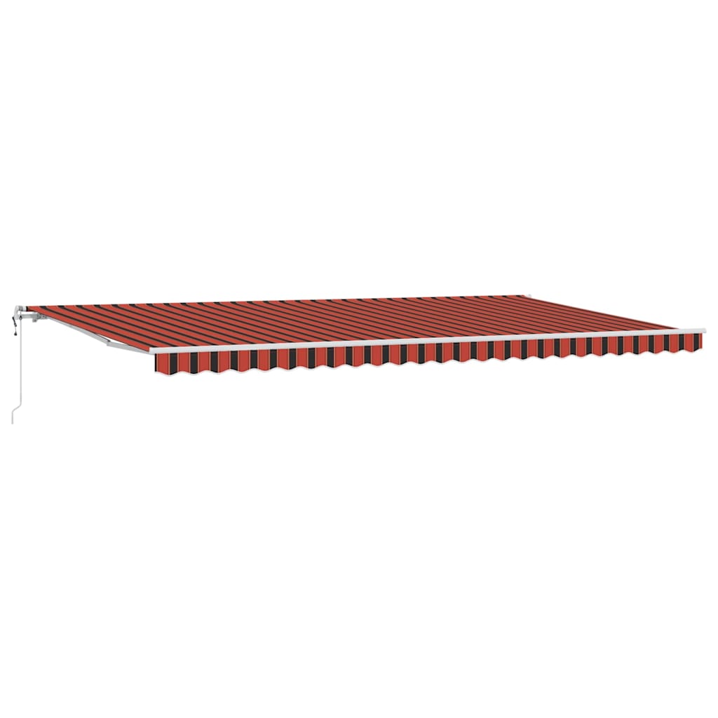 Ausziehbare Markise Orange und Braun 600 x 350 cm