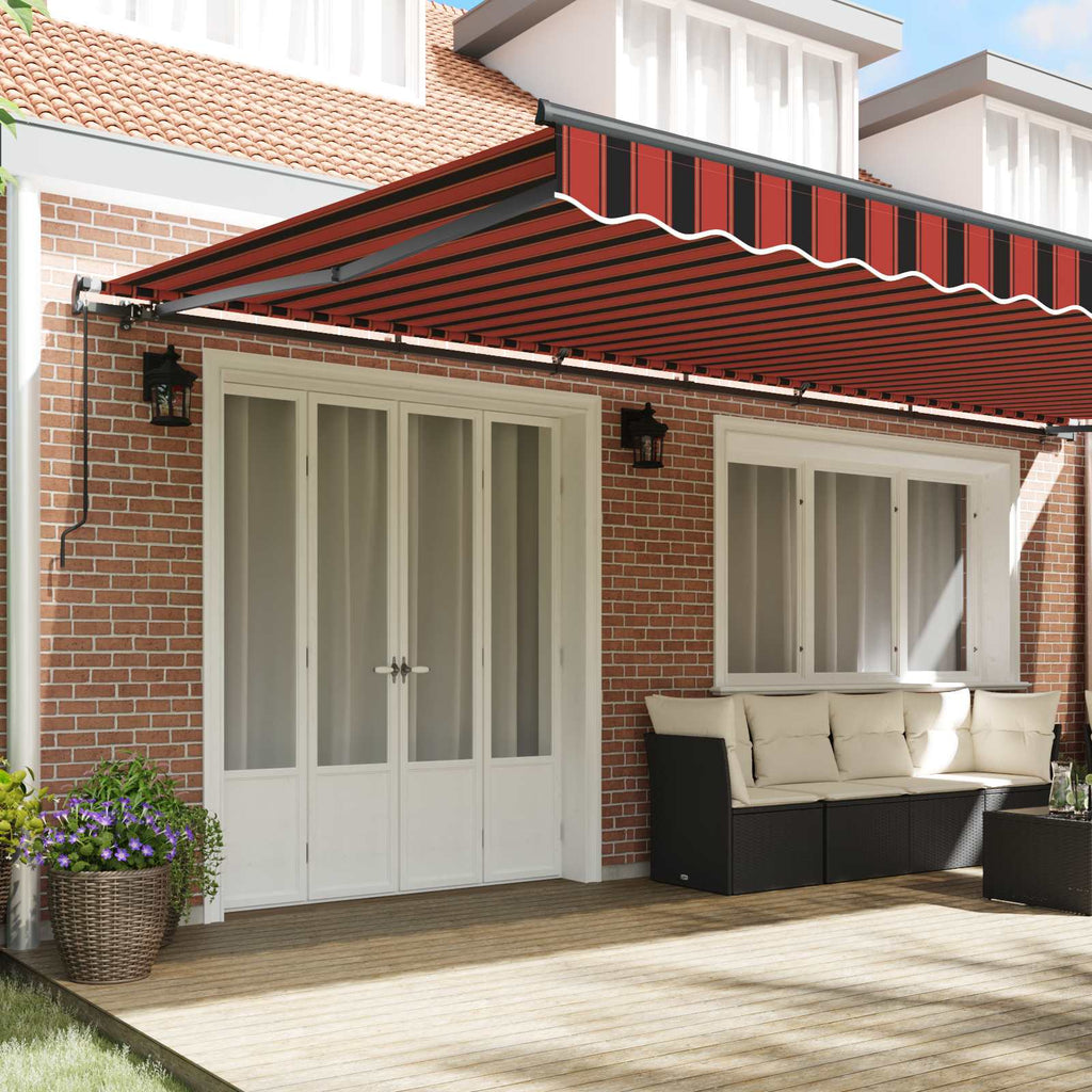 Ausziehbare Markise Orange und Braun 600 x 350 cm
