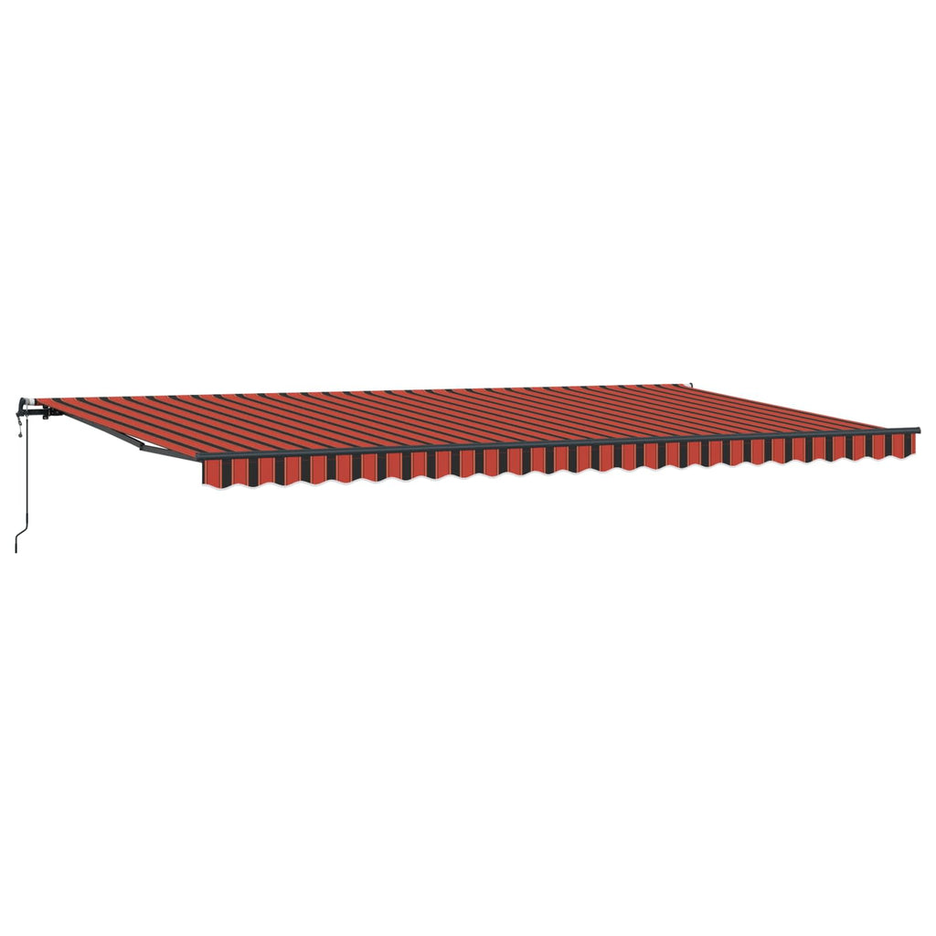 Ausziehbare Markise Orange und Braun 600 x 350 cm