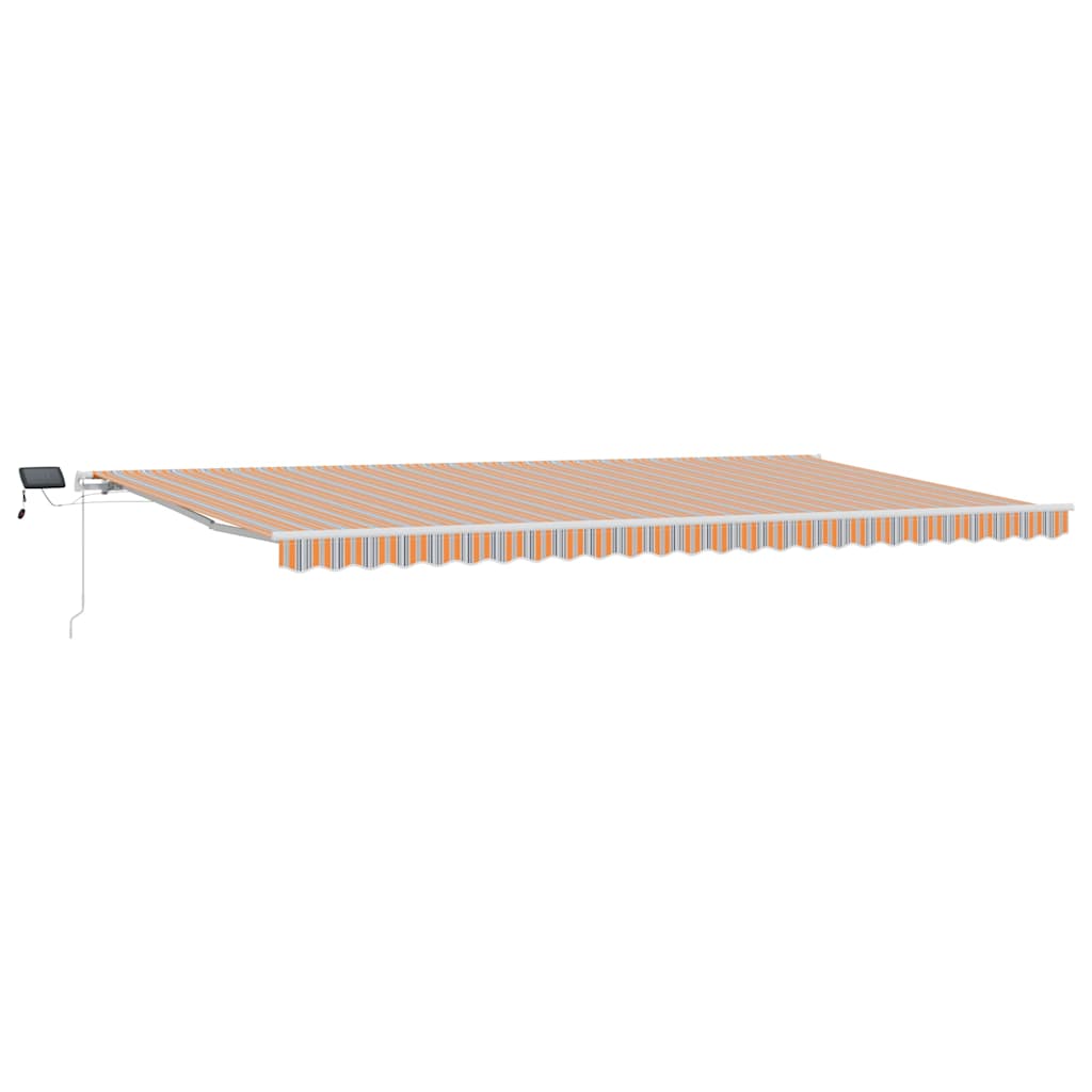 Ausziehbare Markise Mehrfarbig 600 x 350 cm Stoff und Aluminium