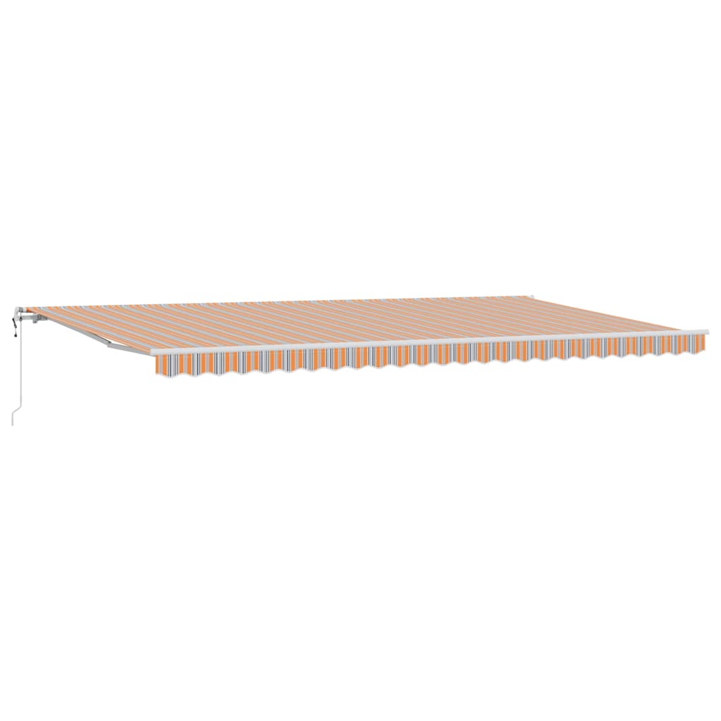 Ausziehbare Markise Mehrfarbig 600 x 350 cm Stoff und Aluminium