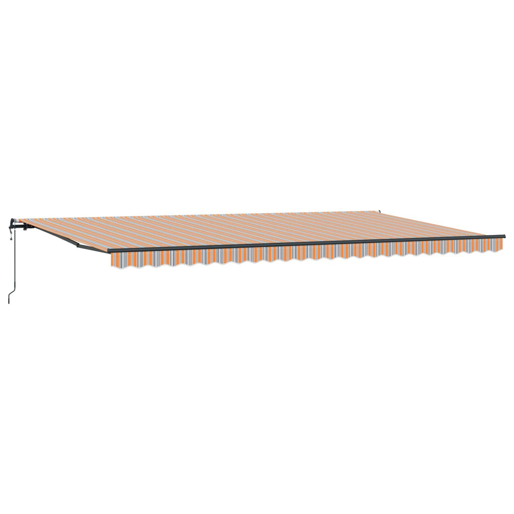 Ausziehbare Markise Mehrfarbig 600 x 350 cm Stoff und Aluminium