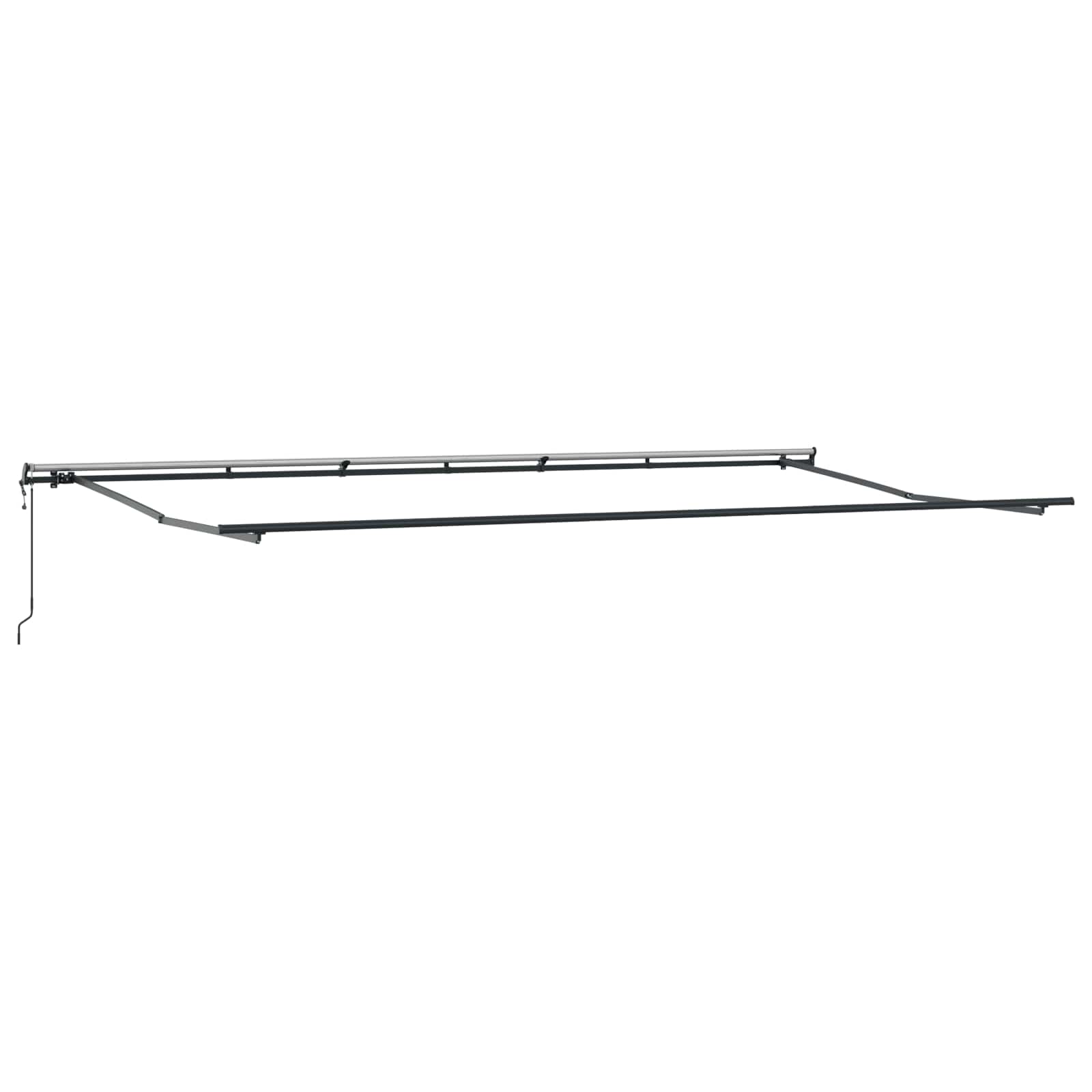 Ausziehbare Markise Mehrfarbig 600 x 350 cm Stoff und Aluminium