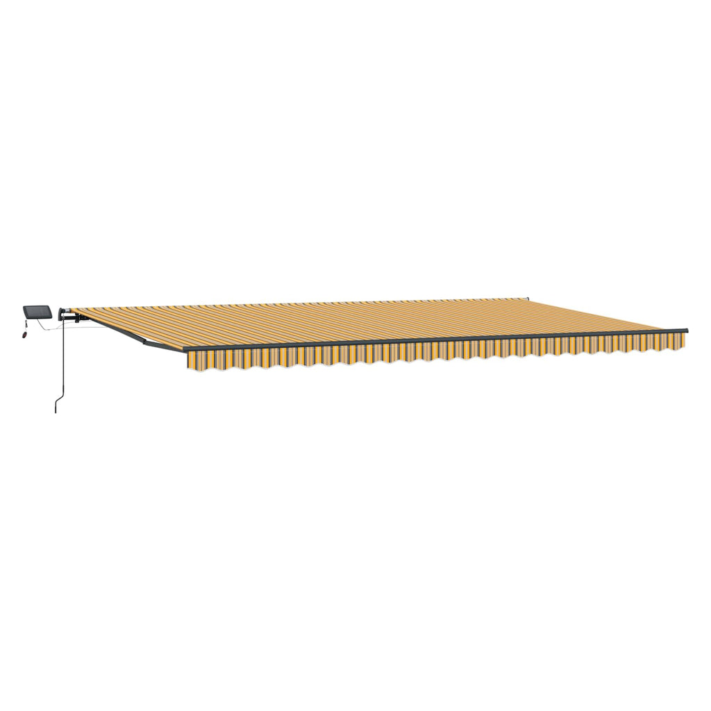 Ausziehbare Markise Mehrfarbig 600 x 350 cm Stoff und Aluminium