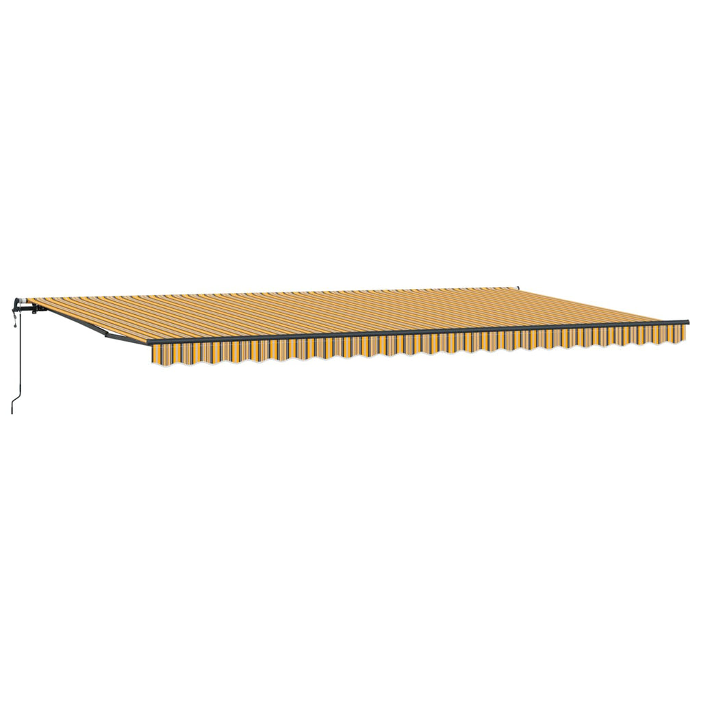Ausziehbare Markise Mehrfarbig 600 x 350 cm Stoff und Aluminium