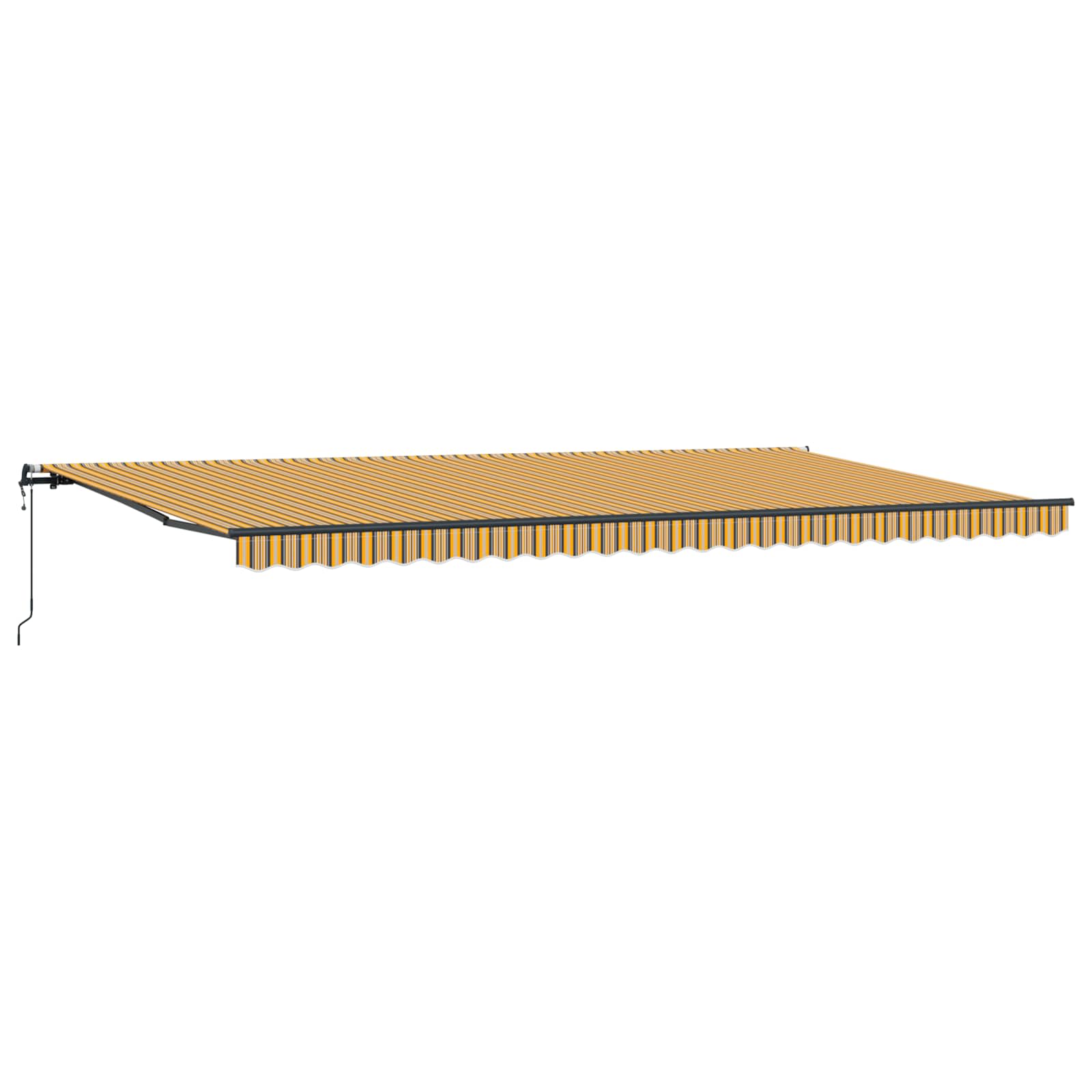 Ausziehbare Markise Mehrfarbig 600 x 350 cm Stoff und Aluminium
