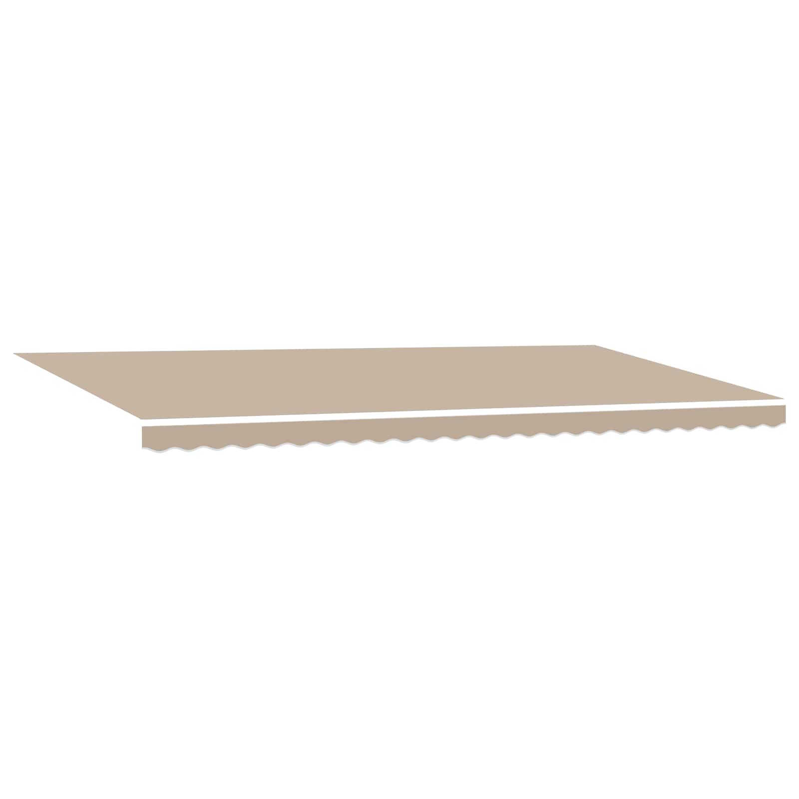 Ausziehbare Markise Beige 600 x 350 cm Stoff und Aluminium