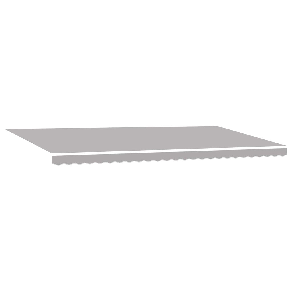 Ausziehbare Markise Hellgrau 600 x 350 cm Stoff und Aluminium