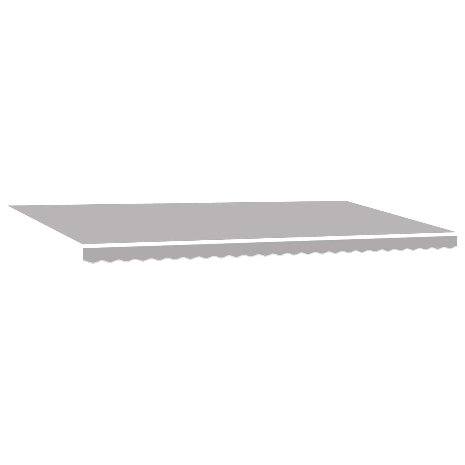 Markisenstoff Hellgrau 600 x 350 cm Polyester
