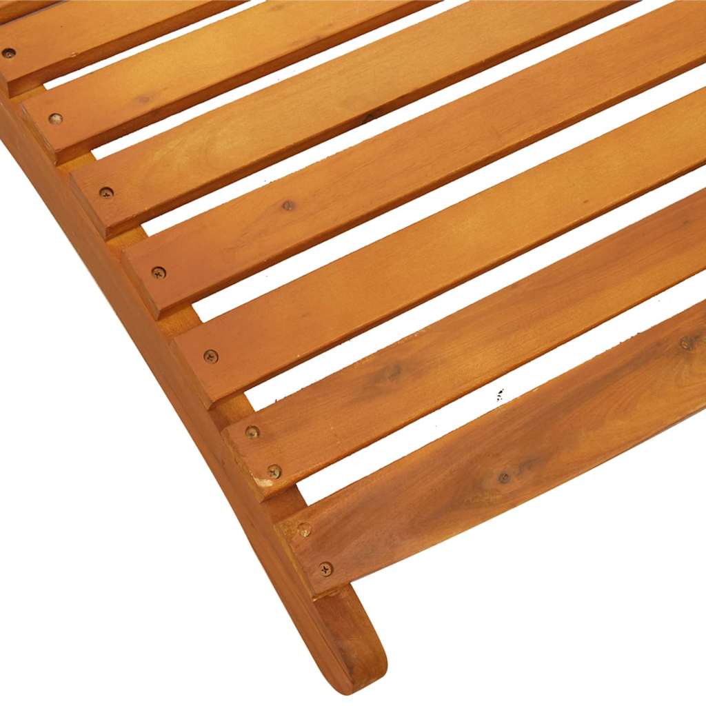 Sonnenliege 3 pcs Braun Massivholz Akazie