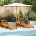 Sonnenliege 3 pcs Braun Massivholz Akazie