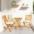 Klappstuhl mit Kissen 2 pcs Braun Massivholz Akazie