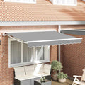 Markisenrahmen Verstellbar Weiß 2,5 x 2 m Stahl