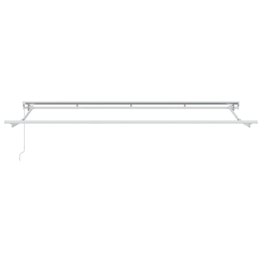 Markisenrahmen Verstellbar Weiß 4 x 2 m Stahl