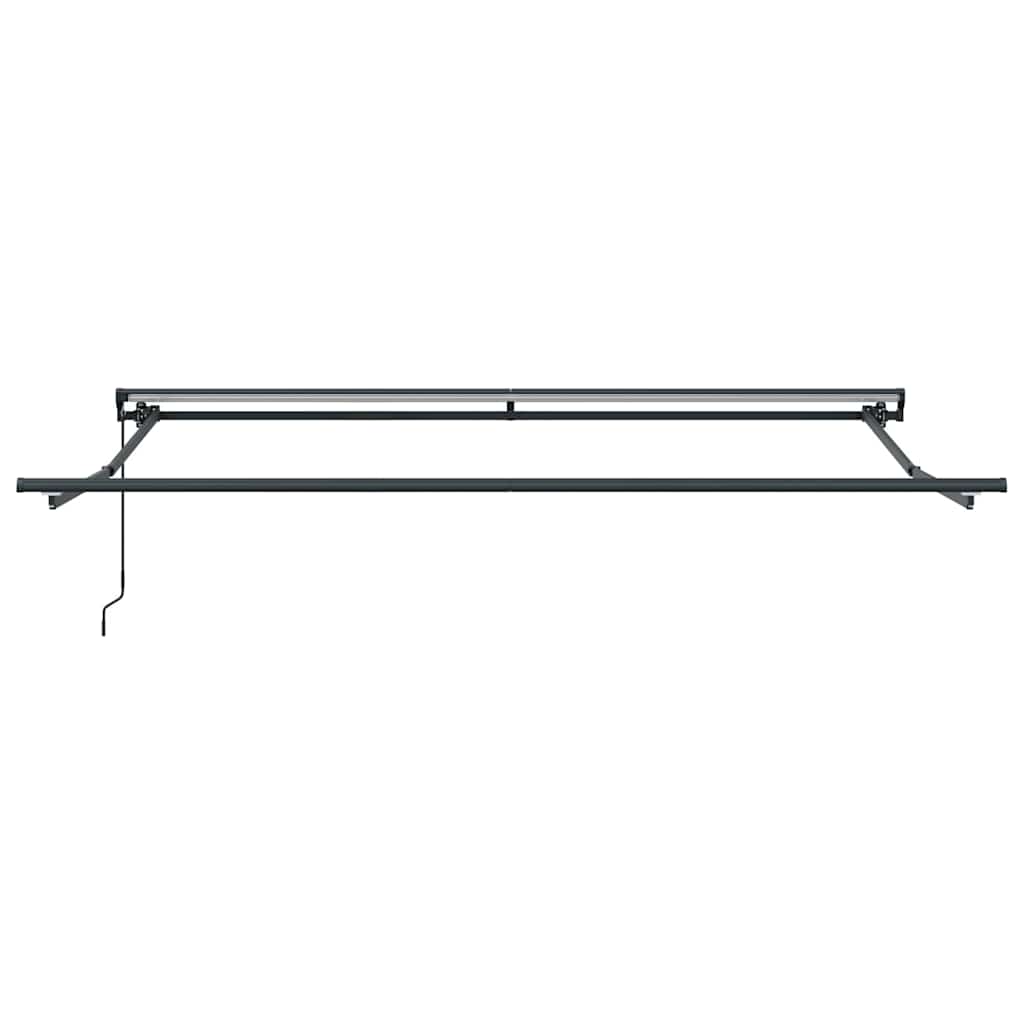 Markisenrahmen Verstellbar Anthrazit 3,5 x 2,5 m Stahl