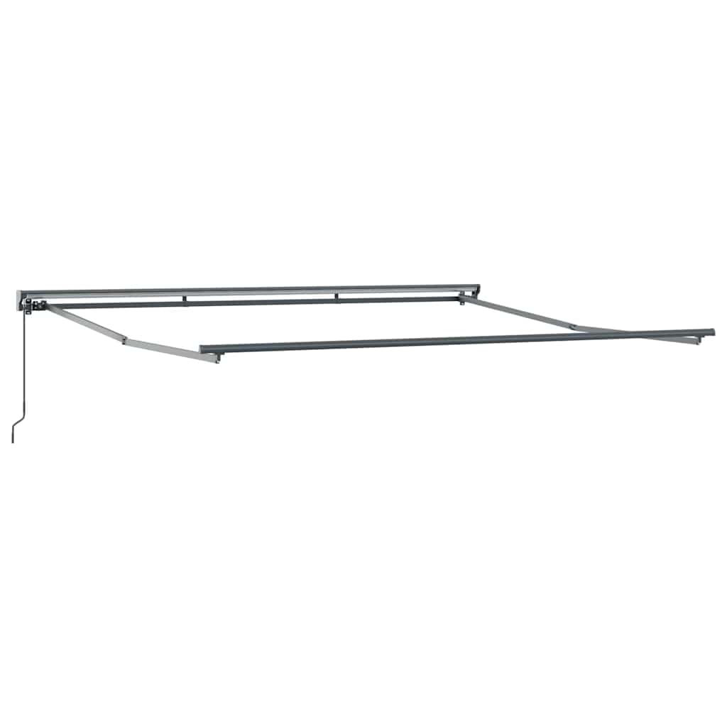 Markisenrahmen Verstellbar Anthrazit 4 x 3 m Stahl