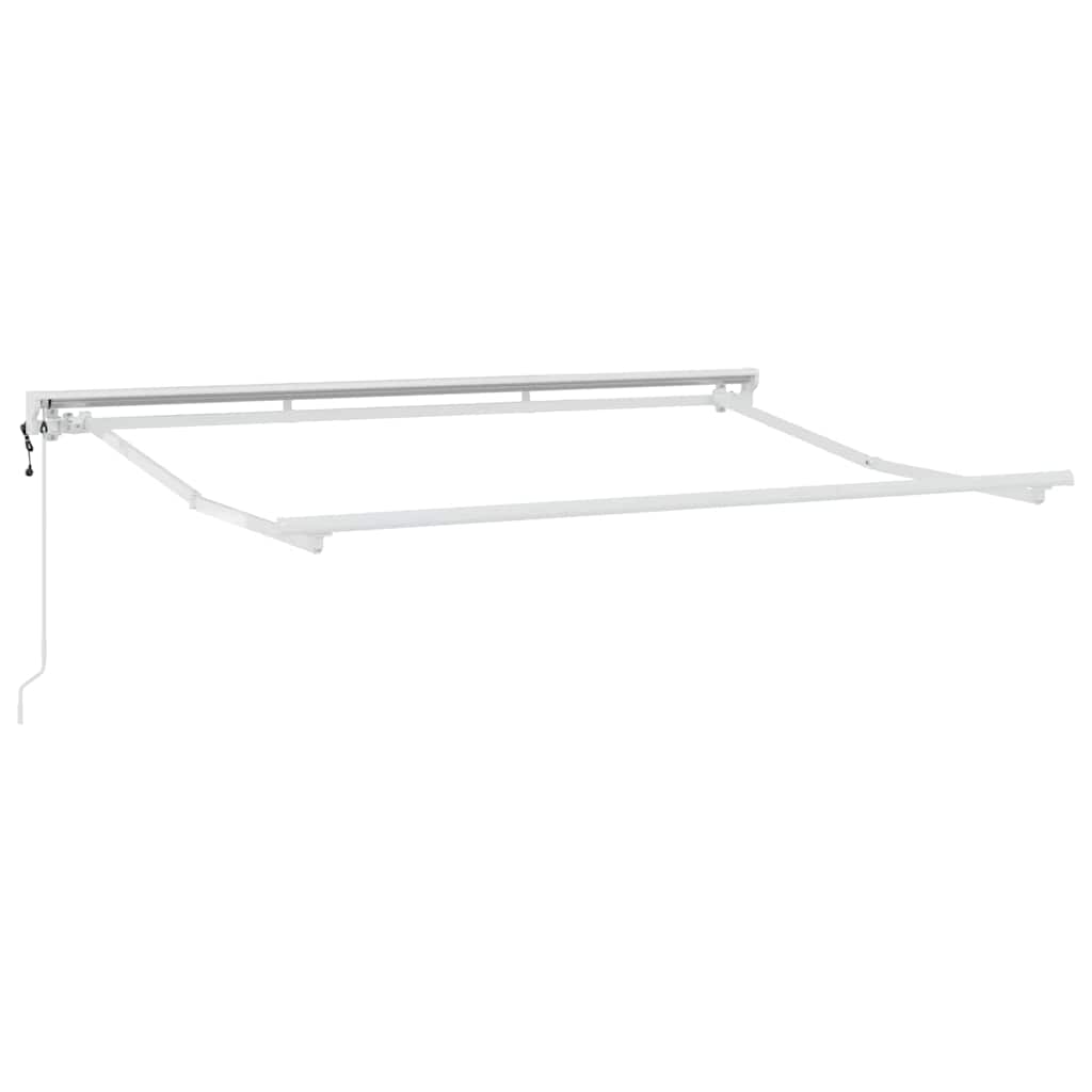 Markisenrahmen Verstellbar Weiß 3 x 2 m Stahl