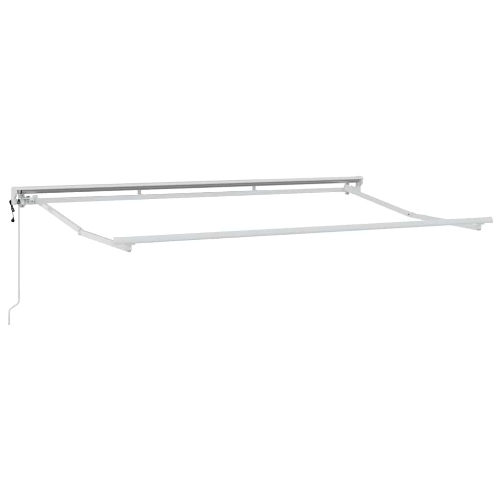 Markisenrahmen Verstellbar Weiß 3,5 x 2 m Stahl
