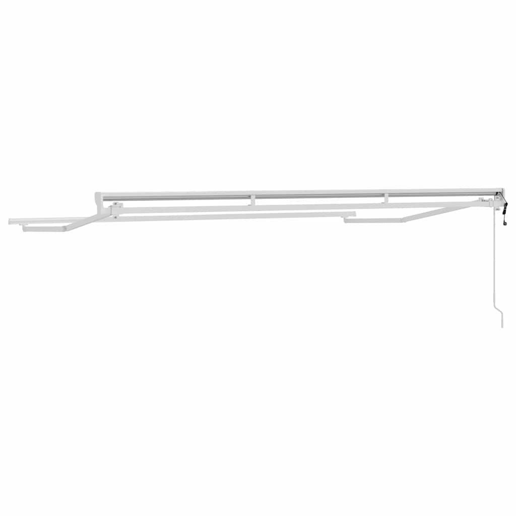 Markisenrahmen Verstellbar Weiß 3,5 x 2 m Stahl