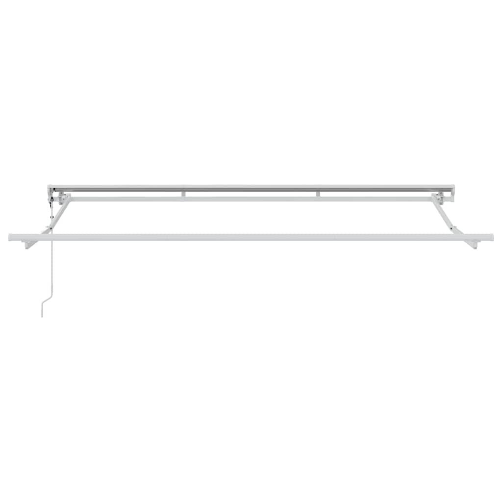 Markisenrahmen Verstellbar Weiß 3,5 x 2 m Stahl