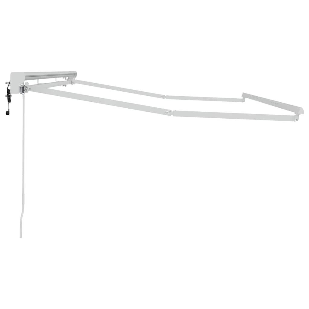 Markisenrahmen Verstellbar Weiß 3,5 x 2 m Stahl