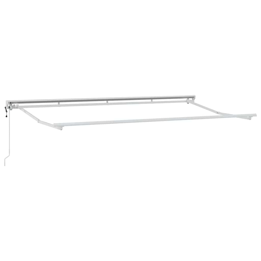 Markisenrahmen Verstellbar Weiß 4 x 2 m Stahl