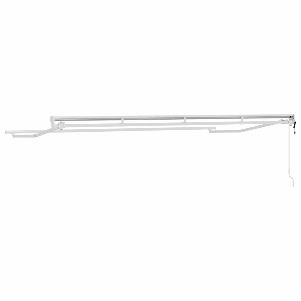 Markisenrahmen Verstellbar Weiß 4 x 2 m Stahl