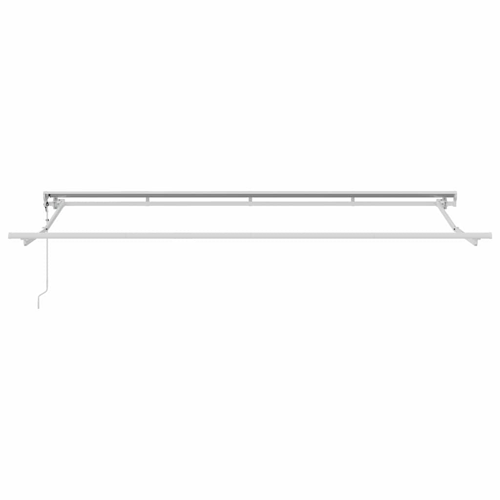 Markisenrahmen Verstellbar Weiß 4 x 2 m Stahl