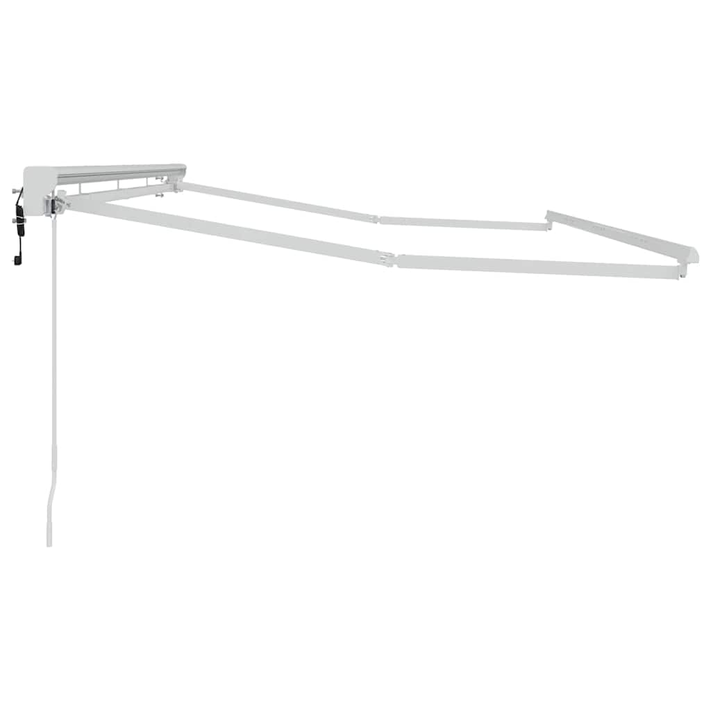 Markisenrahmen Verstellbar Weiß 4 x 2 m Stahl