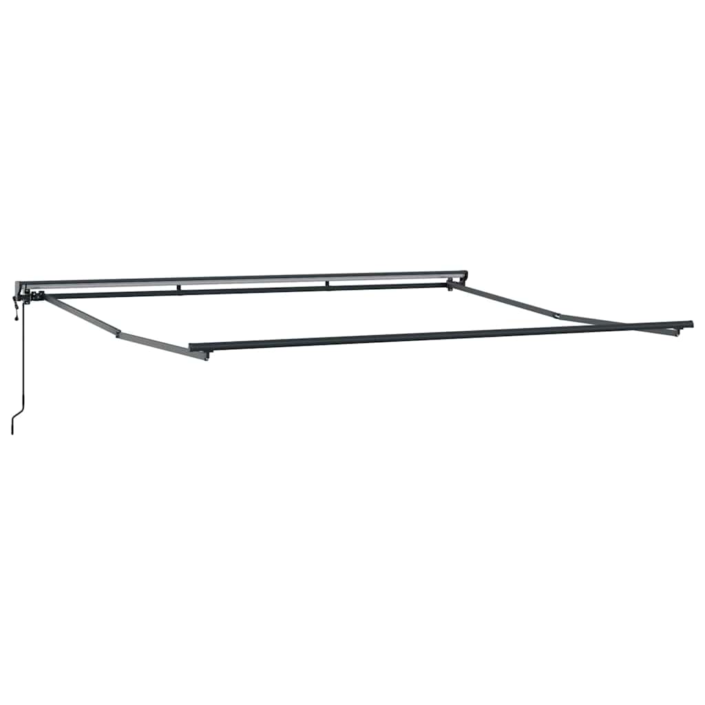 Markisenrahmen Verstellbar Anthrazit 4 x 3 m Stahl