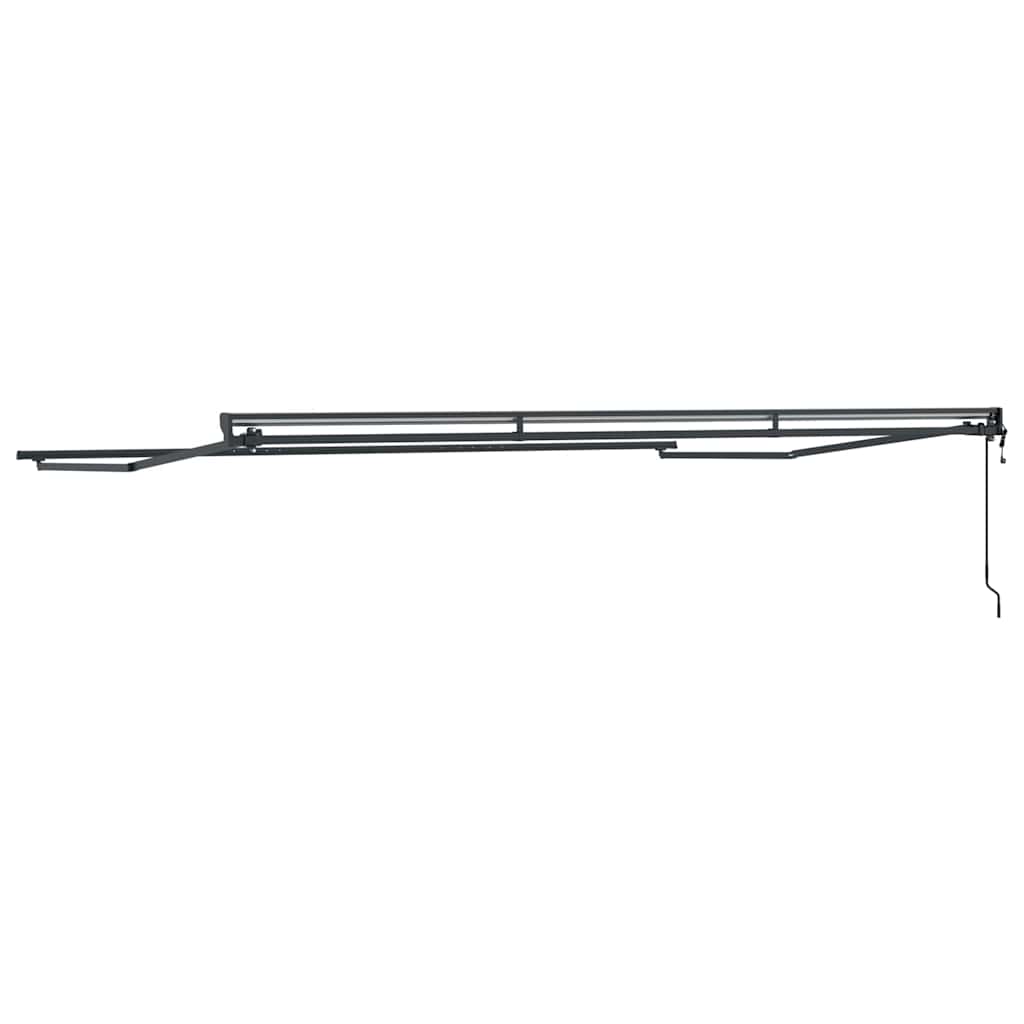 Markisenrahmen Verstellbar Anthrazit 4,5 × 3 m Stahl