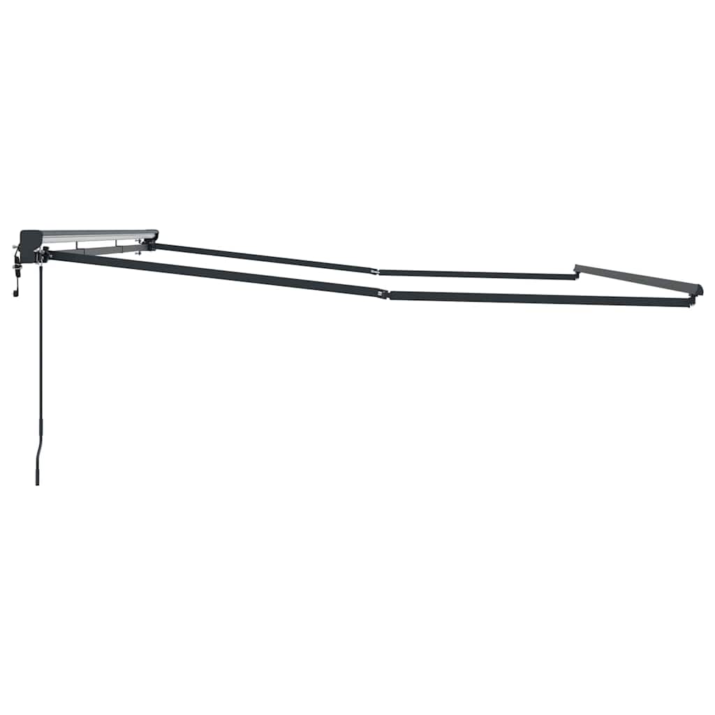 Markisenrahmen Verstellbar Anthrazit 4,5 × 3 m Stahl