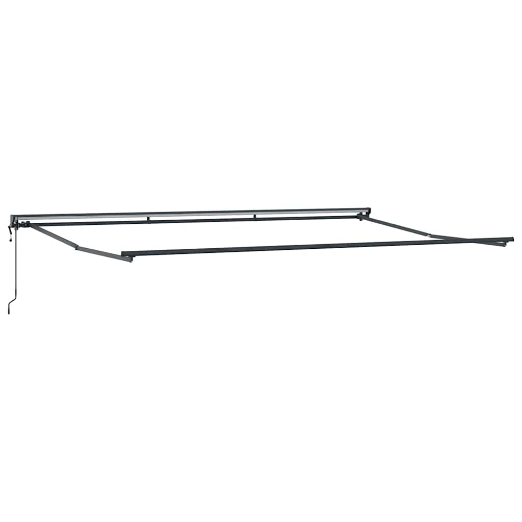 Markisenrahmen Verstellbar Anthrazit 5 x 3 m Stahl