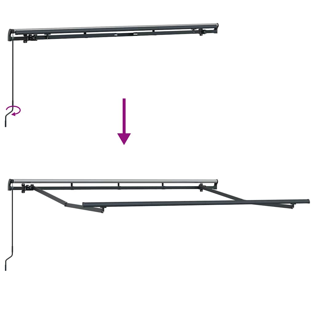 Markisenrahmen Anthrazit 3 x 2 m Metall