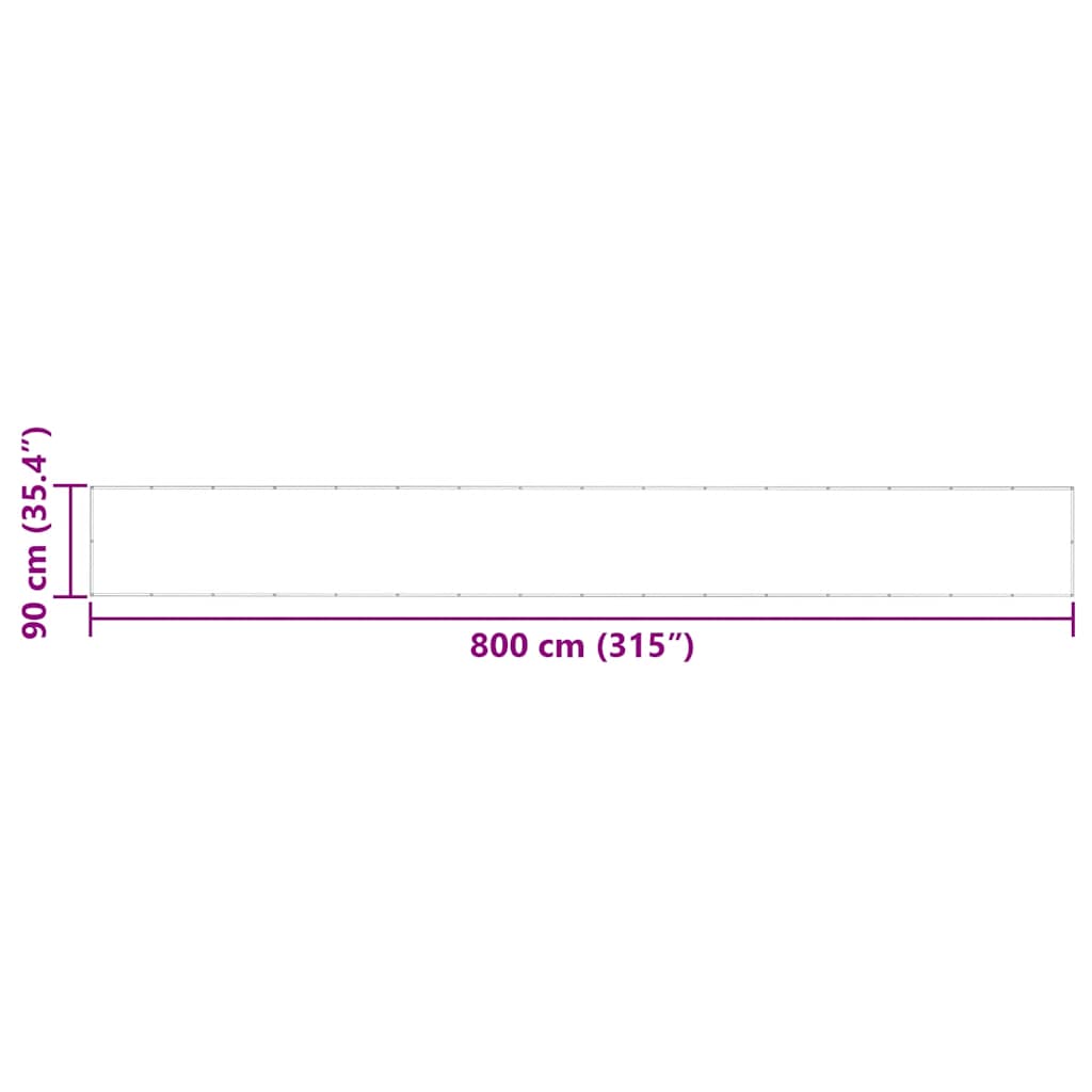 Balkon-Sichtschutz Terrakotta 90x800 cm 100 % Polyester-Oxford
