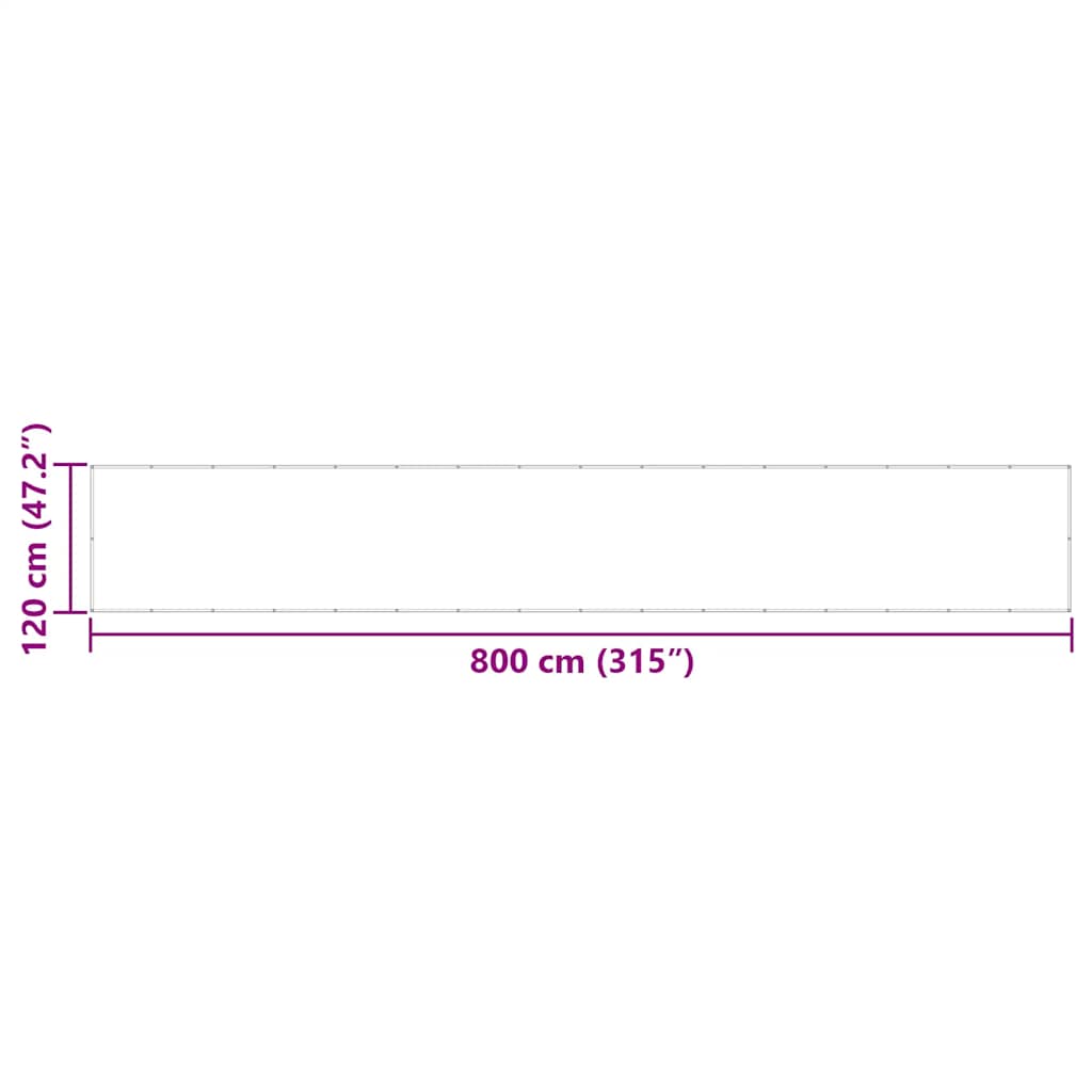 Balkon-Sichtschutz Terrakotta 120x800 cm 100 % Polyester-Oxford