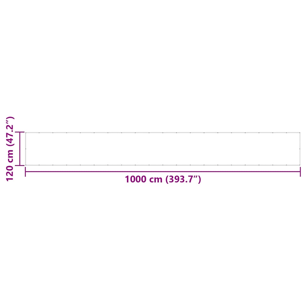 Balkon-Sichtschutz Terrakotta 120x1000cm 100 % Polyester-Oxford