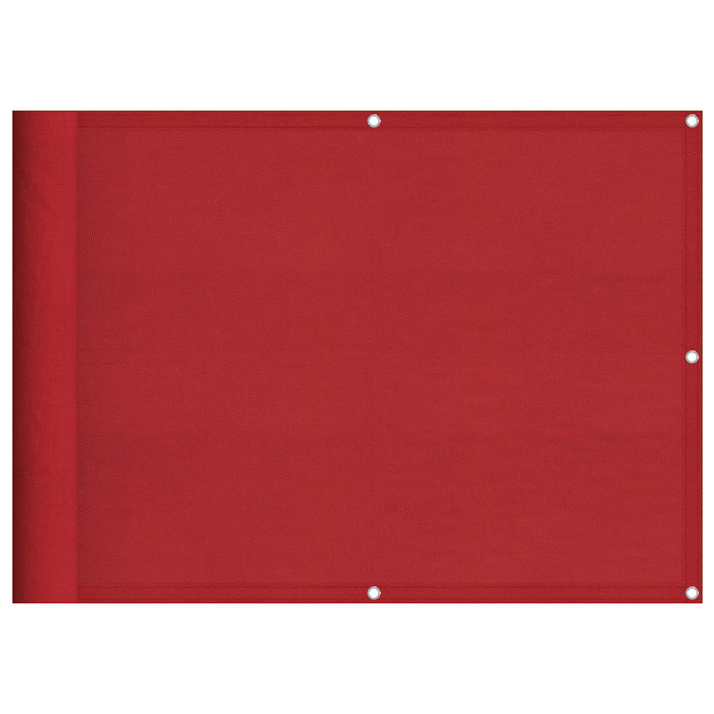 Balkon-Sichtschutz Rot 75x700 cm 100 % Polyester-Oxford