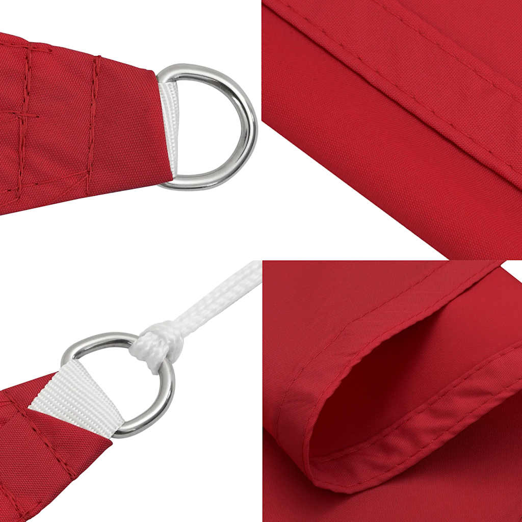 Sonnensegel Rot 7x5x5 m 100% Polyester Oxford