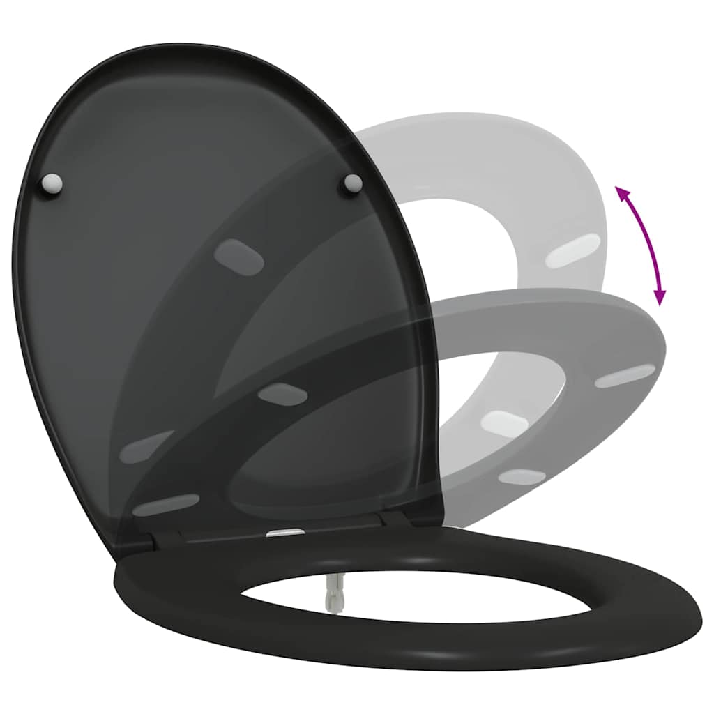 Toilettensitz Schwarz 47 x 37 x 4 cm Duroplast