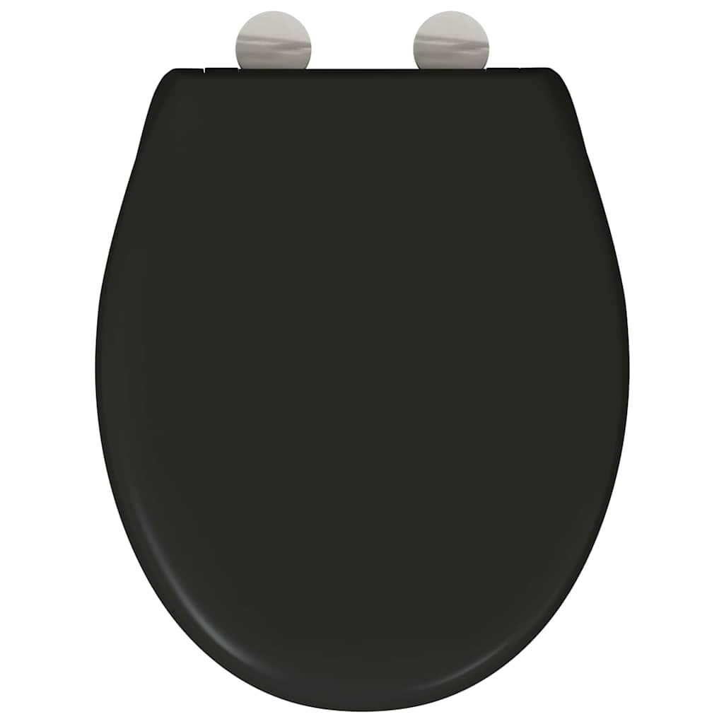 Toilettensitz Schwarz 47 x 37 x 4 cm Duroplast