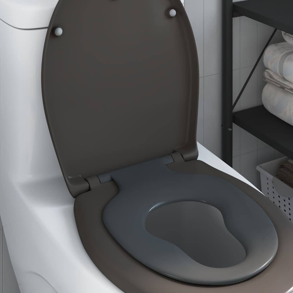 Toilettensitz Anthrazit 47 x 37 x 4 cm Duroplast