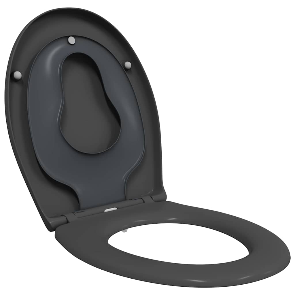 Toilettensitz Anthrazit 47 x 37 x 4 cm Duroplast
