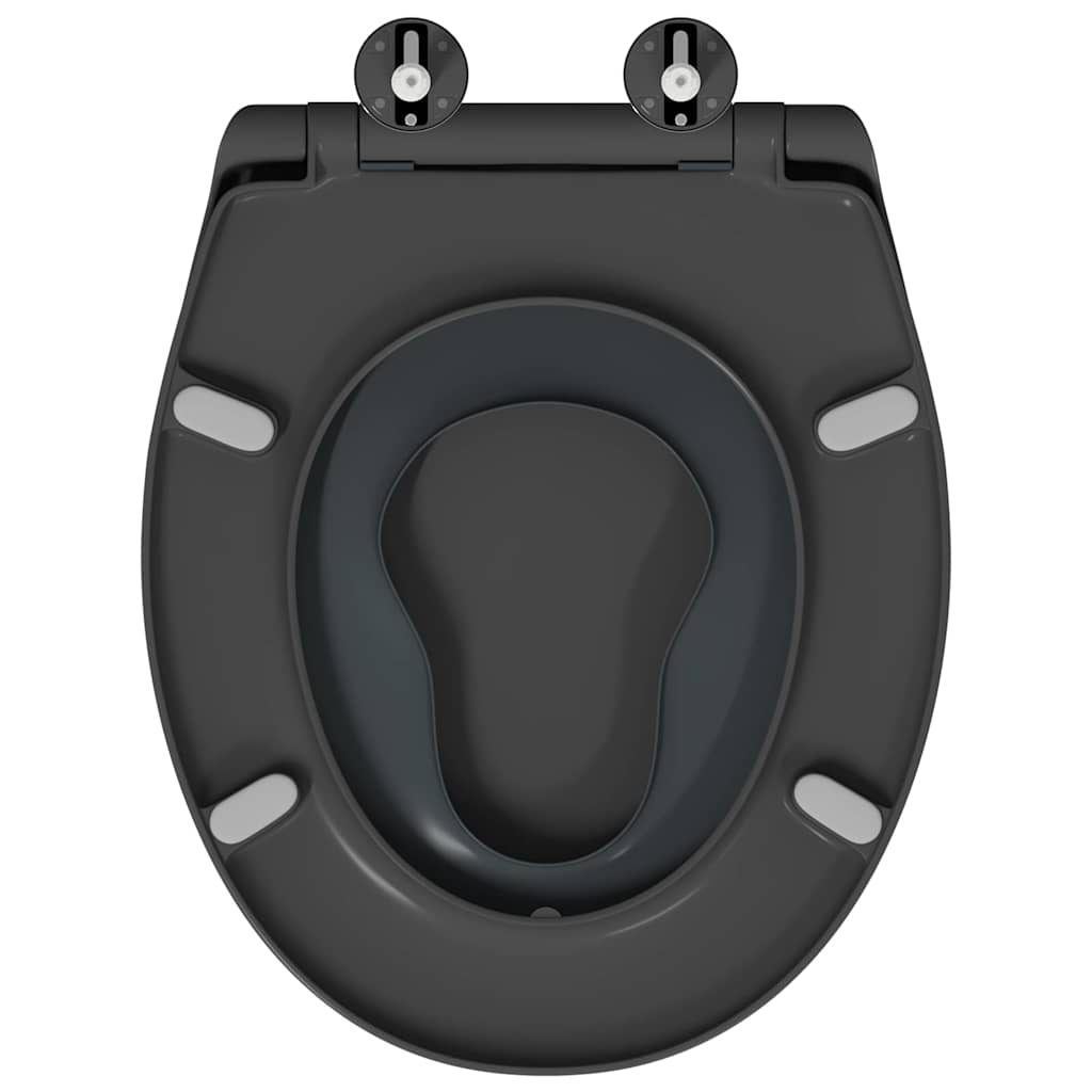 Toilettensitz Anthrazit 47 x 37 x 4 cm Duroplast