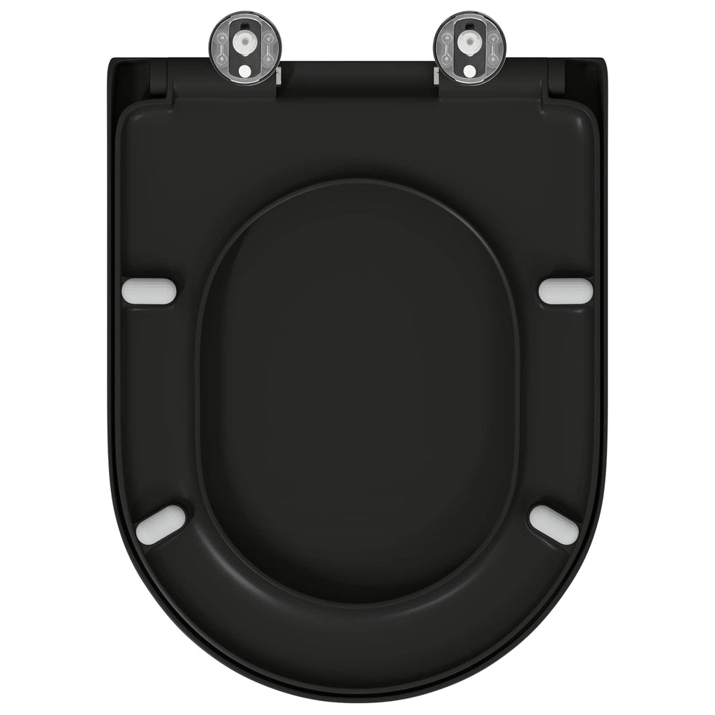 Toilettensitz Schwarz 49 x 36 x 4 cm Duroplast